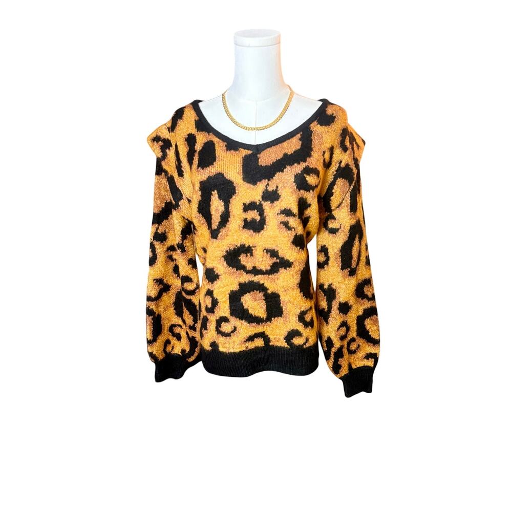 NWT - Miracle Leopard Print Sweater S/M - Cozy & Stylish!